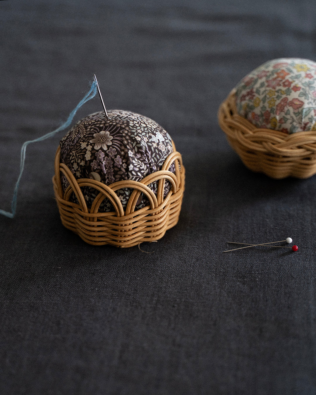 ラタンでつくるピンクッション